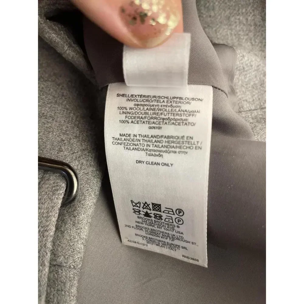 Brooks Brothers Wool Skirt Midi Women's Size 8 Grey Career - Picture 6 of 7